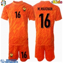 France Mike Maignan #16 Goalkeeper Replica Away Minikit Euro 2024 Short Sleeve (+ pants)